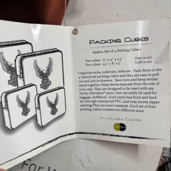 Harley-Davidson Logo 4 Pc Packing Cubes for Saddlebags or Luggage NWT Last One - Picture 9 of 13